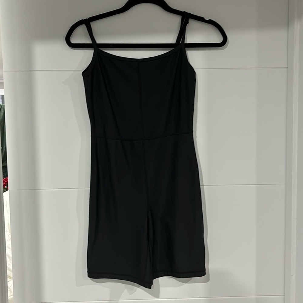 Bluenotes black shorts active romper with adjustable straps